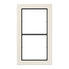 Jung - Cadre 2 postes / LS FLAT DESIGN Ivoire