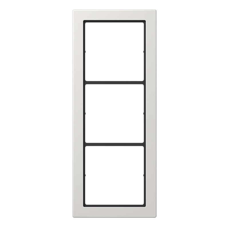 Jung - Cadre 3 postes / LS FLAT DESIGN Gris clair