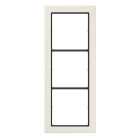Jung - Cadre 3 postes / LS FLAT DESIGN Ivoire