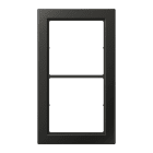 Jung - Cadre 2 postes / LS FLAT DESIGN Titane Anthracite