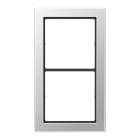 Jung - Cadre 2 postes / LS FLAT DESIGN Aluminium
