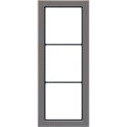 Jung - Cadre 3 postes / LS FLAT DESIGN Titane Anthracite