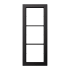 Jung - Cadre 3 postes / LS FLAT DESIGN Dark Canon de Fusil