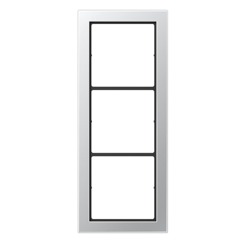 Jung - Cadre 3 postes / LS FLAT DESIGN Aluminium