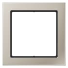 Jung - Cadre 1 poste / LS FLAT DESIGN Métal Inox