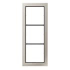 Jung - Cadre 3 postes / LS FLAT DESIGN Métal Inox