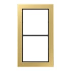 Jung - Cadre 2 postes / LS FLAT DESIGN Laiton doré