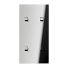 Jung - Enjoliveur 2 modules vertical avec 2 + 2 leviers Carré / LS 1912 Chrome