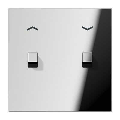 Jung - Enjoliveur simple doigt avec 2 leviers Carré pour Cde VR-Store / LS 1912 Chrome