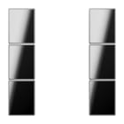 Jung - Kit touche complet 3 voies platine F50 / LS 990 Chrome