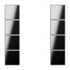 Jung - Kit touche complet 4 voies platine F50 / LS 990 Chrome