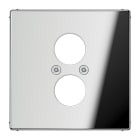 Jung - Enjo pour 2 mini fiches / LS 990 Chrome