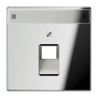 Jung - Enjoliveur avec porte étiquette pour simple prise IAE/UAE / LS 990 Chrome