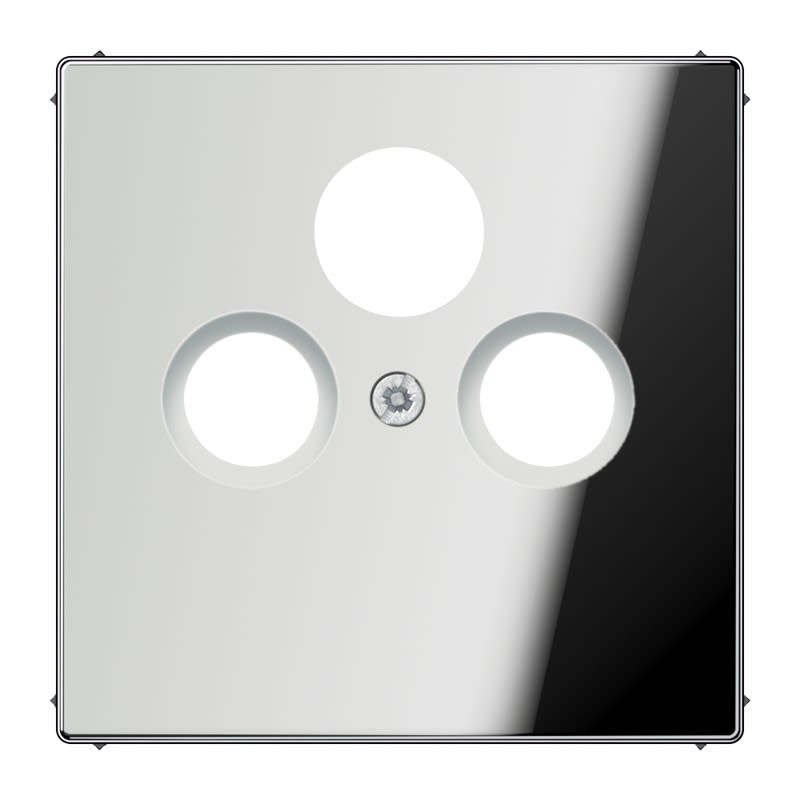 Jung - Enjoliveur pour prise TV-FM-SAT / LS 990 Chrome