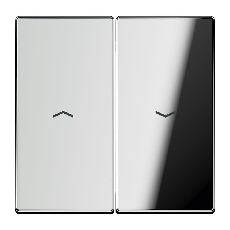 Jung - Enjoliveur double touche IN+BP VR-store / LS 990 Chrome