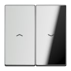 Jung - Enjoliveur double touche IN+BP VR-store / LS 990 Chrome