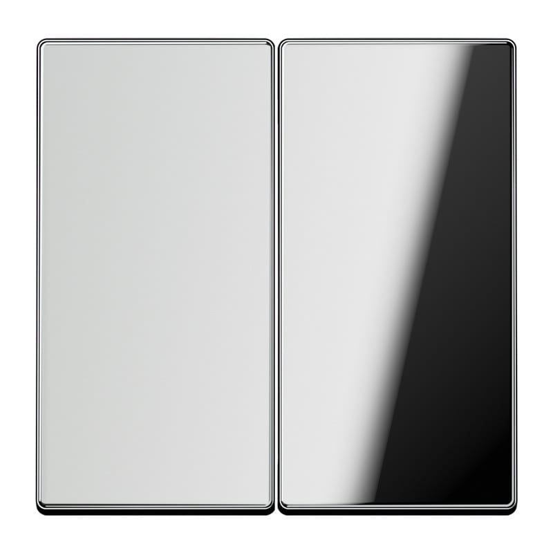 Jung - Enjoliveur double touche / LS 990 Chrome