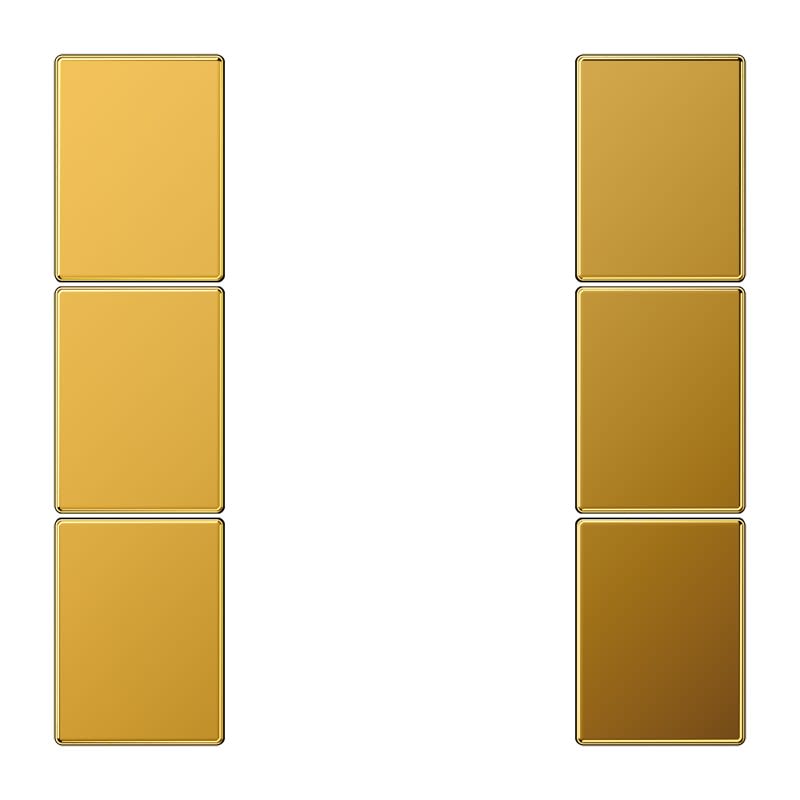 Jung - Kit touche complet 3 voies platine F50 / LS 990 Doré