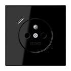 Jung - PC 2P+T type FR avec chargeur USB type C / LS 990 Noir