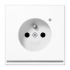 Jung - Prise 2P+T avec signal lumineux LED / LS 990 Blanc