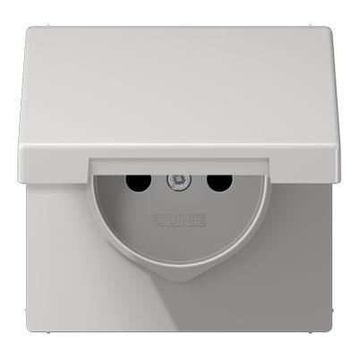 Jung - Enjo prise 2P+T avc couvercle / LS990 IP44 Gris clair