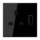 Jung - Prise avec inter 13A 250 V standard B.S / LS 990 Noir