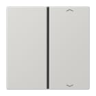 Jung - Touche 1 voie avec flèches platine F40 / LS 990 Gris clair