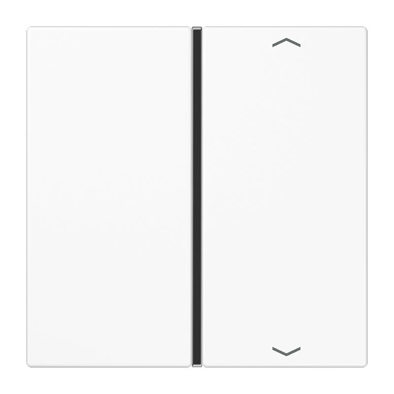 Jung - Touche 1 voie avec flèches platine F40 / LS 990 Blanc