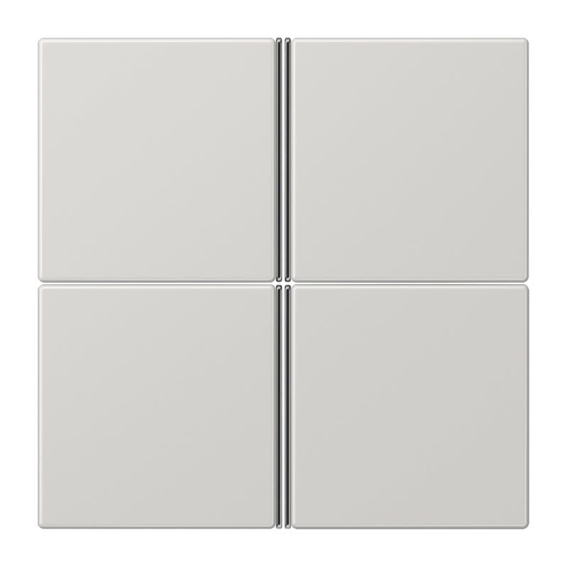 Jung - Kit touche complet 4 voies platine F40 / LS 990 Gris clair
