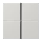 Jung - Kit touche complet 4 voies platine F40 / LS 990 Gris clair