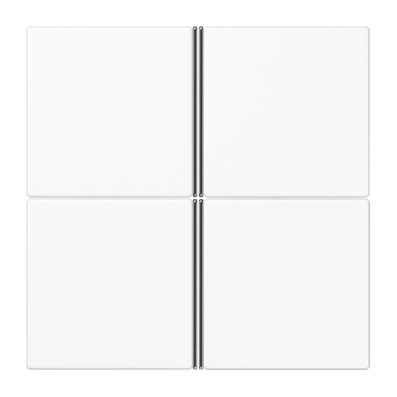 Jung - Kit touche complet 4 voies platine F40 / LS 990 Blanc