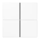 Jung - Kit touche complet 4 voies platine F40 / LS 990 Blanc