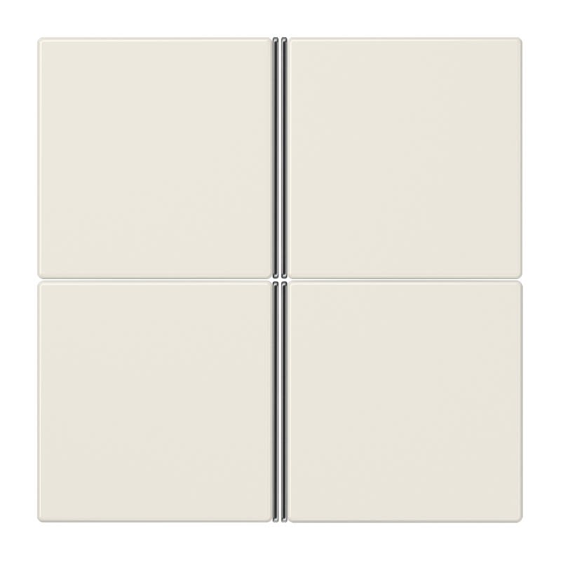 Jung - Kit touche complet 4 voies platine F40 / LS 990 Ivoire