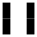 Jung - Kit touche complet 2 voies F50 / LS 990 Noir