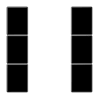 Jung - Kit touche complet 3 voies F50 / LS 990 Noir