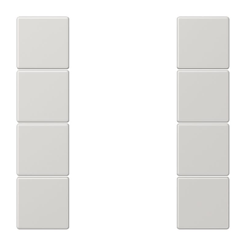 Jung - Kit touche complet 4 voies F50 / LS 990 Gris clair