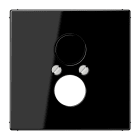 Jung - Enjoliveur de finition pour 2 connecteurs mini fiches / LS 990 Noir