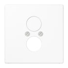 Jung - Enjoliveur de finition pour 2 connecteurs mini fiches / LS 990 Blanc