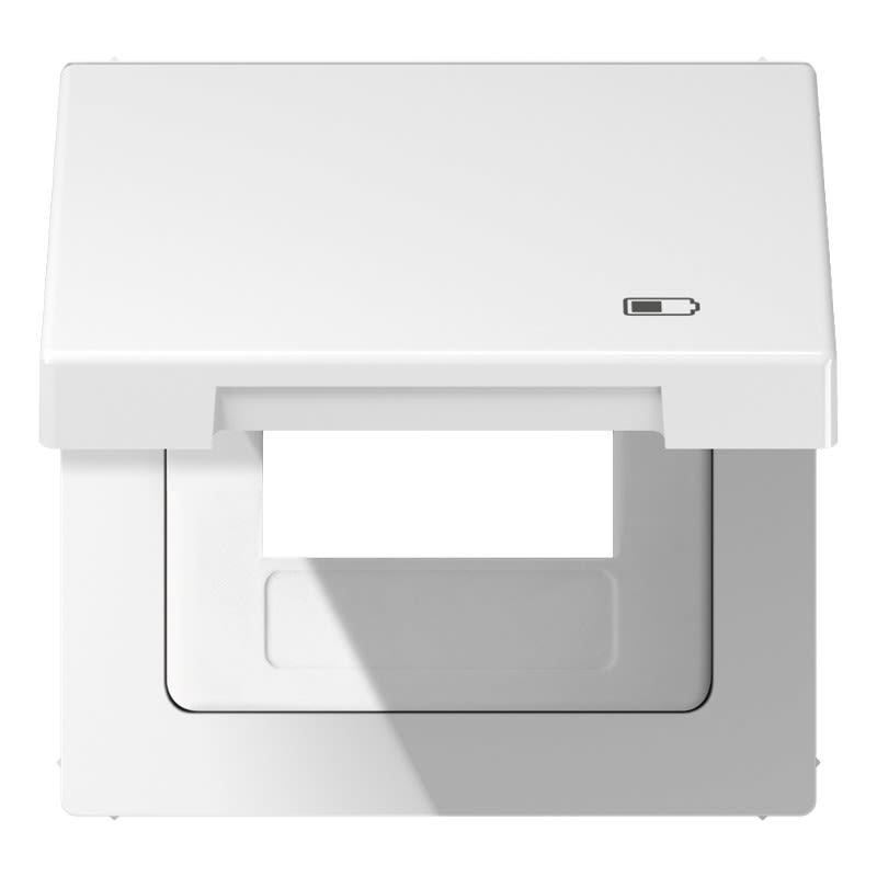 Jung - Enjoliveur couvercle symbole USB / LS 990 Blanc