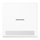 Jung - Enjoliveur simple touche porte étiquette & témoin / LS 990 Blanc