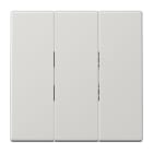 Jung - Enjoliveur pour inter+BP 3 voies / LS 990 Gris clair