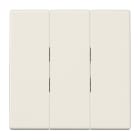 Jung - Enjoliveur pour inter+BP 3 voies / LS 990 Ivoire