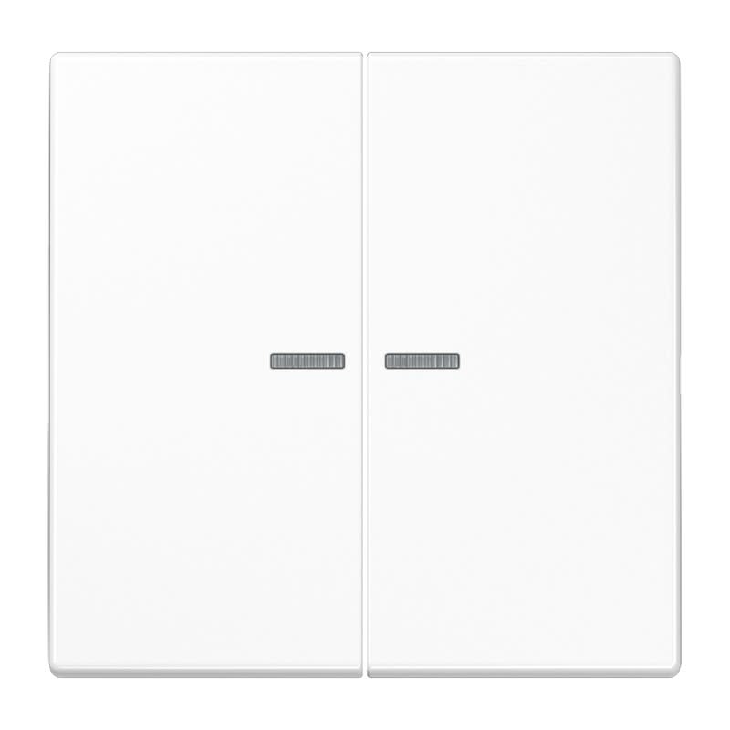 Jung - Enjoliveur double touche à voyant / LS 990 Blanc