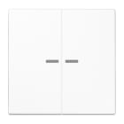 Jung - Enjoliveur double touche à voyant / LS 990 Blanc