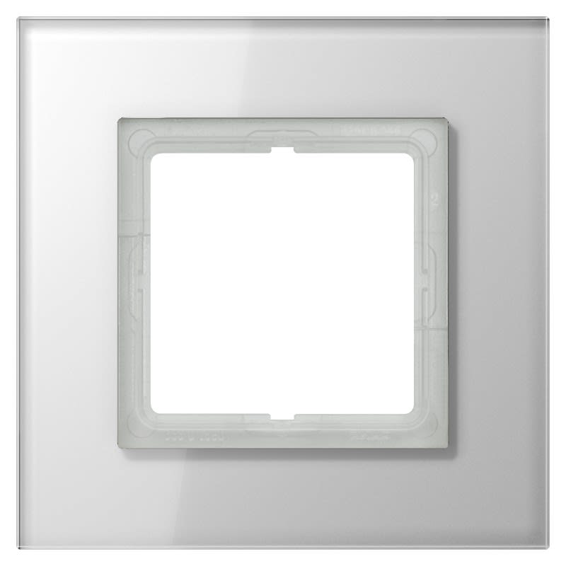 Jung - Cadre 1 poste / LS PLUS Verre Blanc