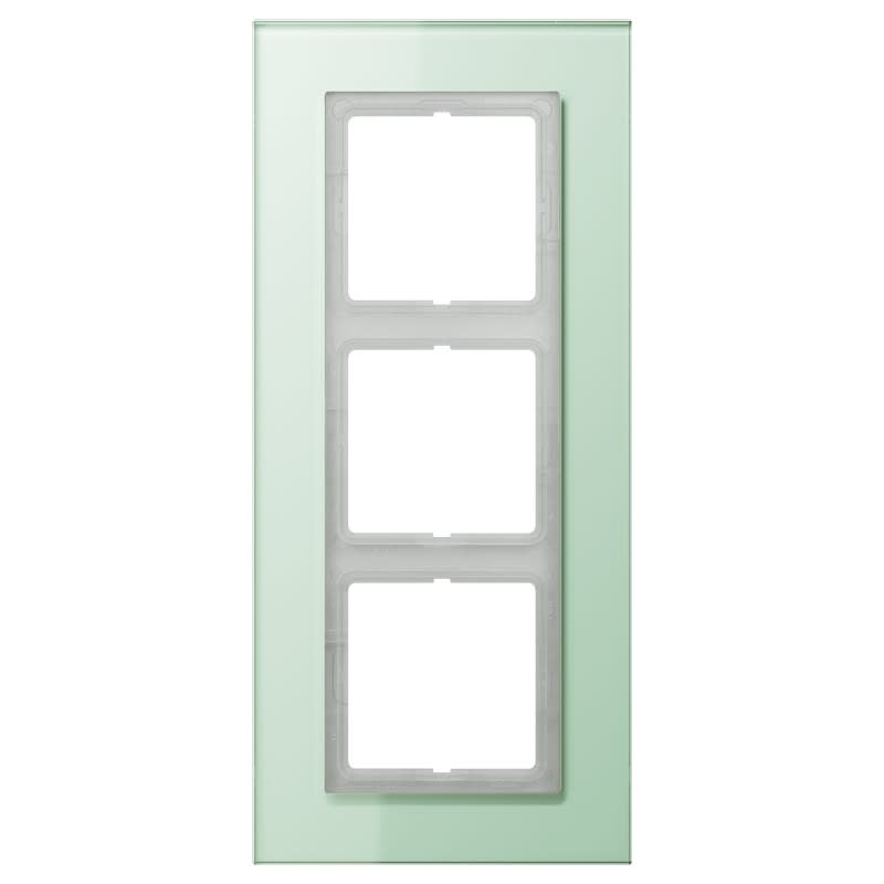 Jung - Cadre 3 postes / LS PLUS Verre dépoli