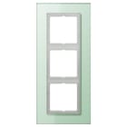 Jung - Cadre 3 postes / LS PLUS Verre dépoli