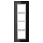 Jung - Cadre 4 postes / LS PLUS Verre Noir
