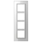 Jung - Cadre 4 postes / LS PLUS Verre Blanc