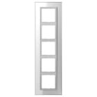 Jung - Cadre 5 postes / LS PLUS Verre Blanc